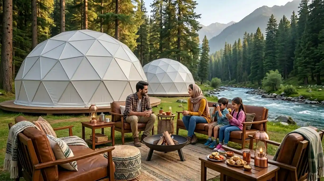 Family Glamping at Heaven on Earth Resort in Kumrat