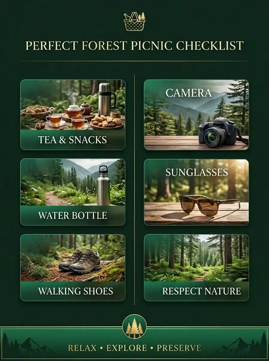 Perfect forest picnic checklist