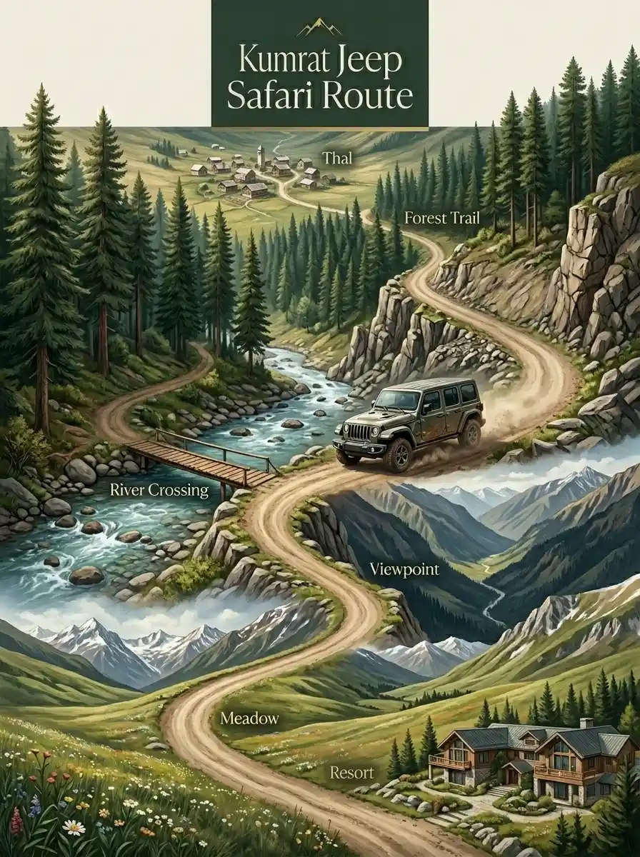 Route for Jeep Safari in Kumrat